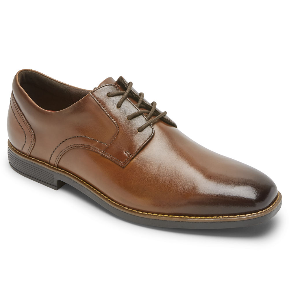 Sapatos Lace Ups Rockport Homem Marrom - Slayter Plain Toe Shoe - 42679QOST